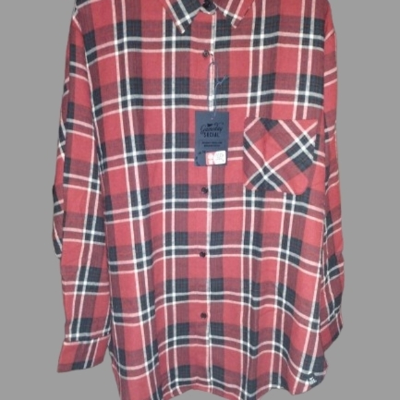 Red Plaid ladies Shirt - Picture 1 of 4
